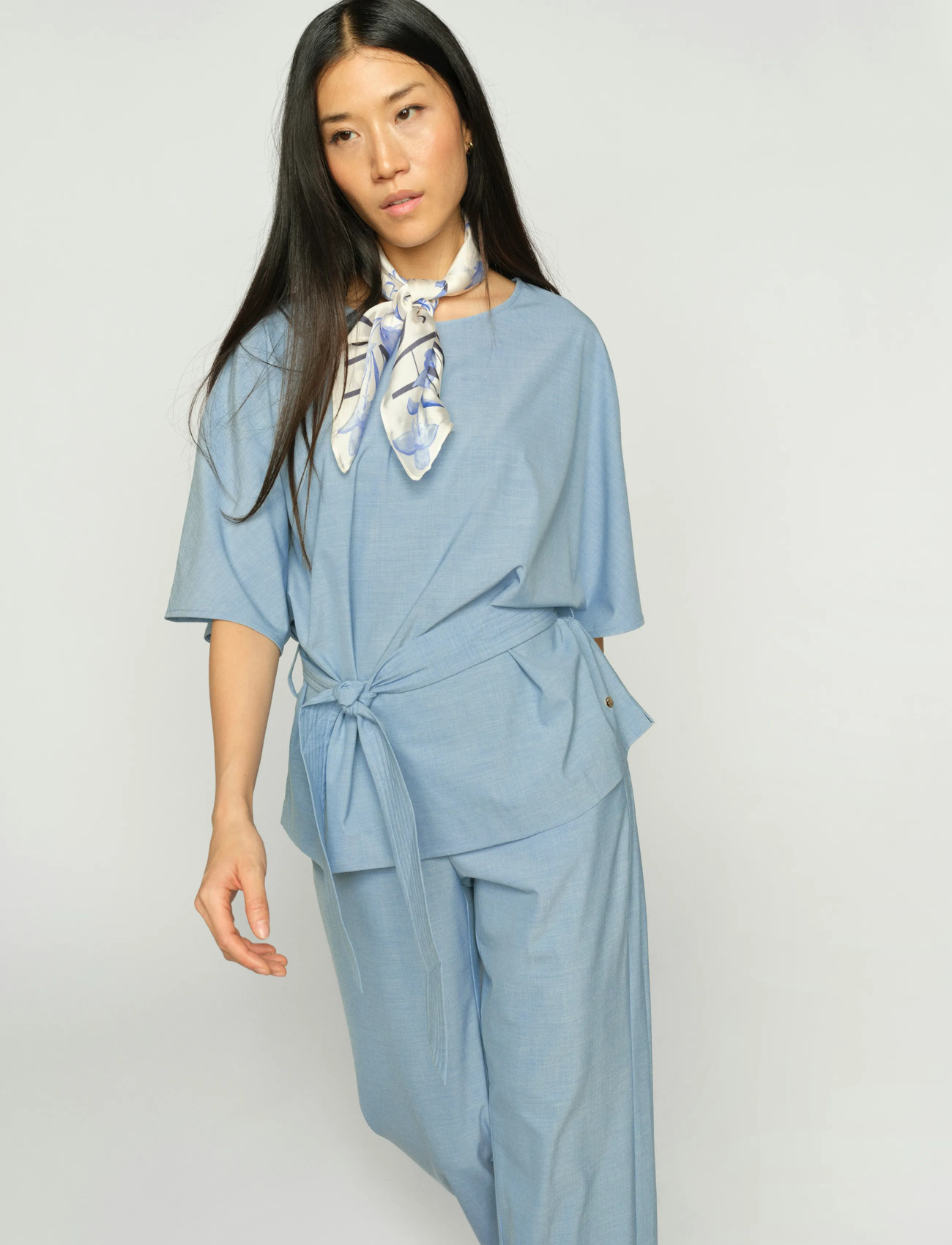 MOS MOSH Mmrikas Roy Blouse, M, Blue, Bluser > Kortærmede, Dame