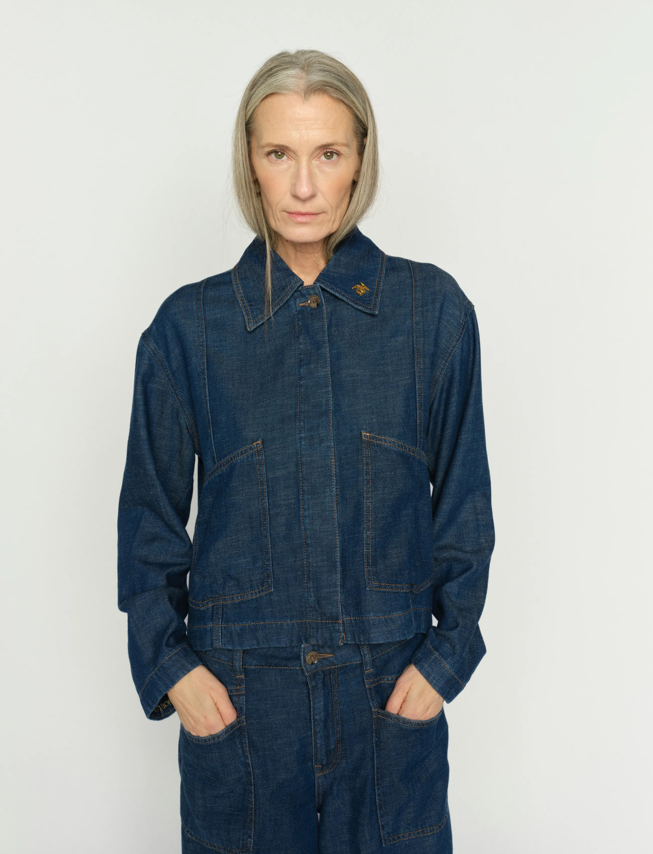 MOS MOSH Mmeyla Arge Jacket, L, Blue, Jakker > Denim, Dame