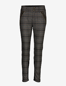 Slim fit bukser | Stort utvalg av de seneste nyhetene GREY Checked trousers Theory Slim-fit bukser - Dameklær er billig