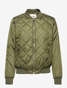 Amber Solid Bomber Jacket - spring jackets - winter moss