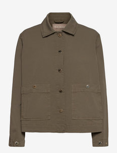 Adeem Rip Jacket - denim jackets - dusky green