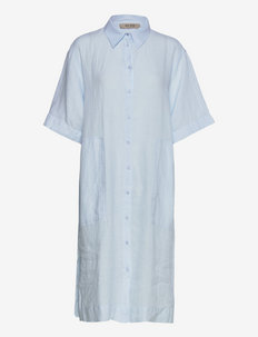Mal Linen Shirt Dress - skjortekjoler - skywriting
