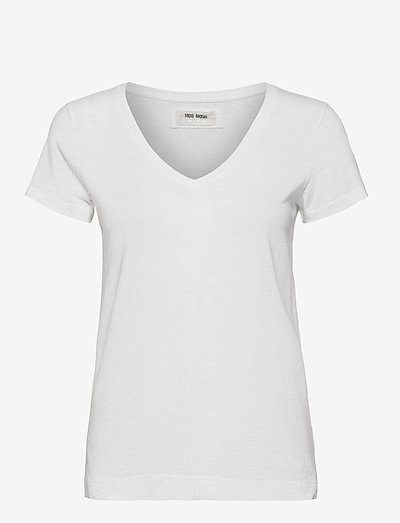 Arden Organic V-neck Tee - t-shirts - white