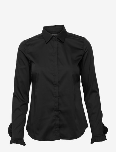 Mattie Flip Shirt - långärmade skjortor - black