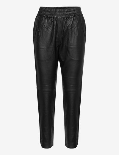 Zabel Leather Sweatpant - Ādas bikses - black