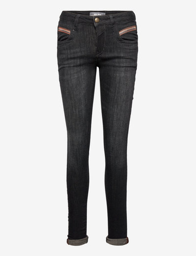 Naomi Chain Brushed Jeans - skinny jeans - black