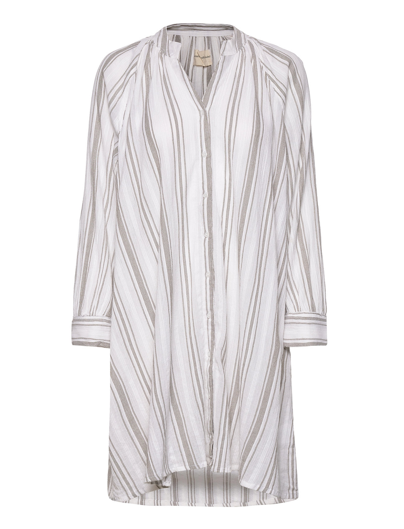 Fortune Dress Dobby Stripe White Moshi Moshi Mind