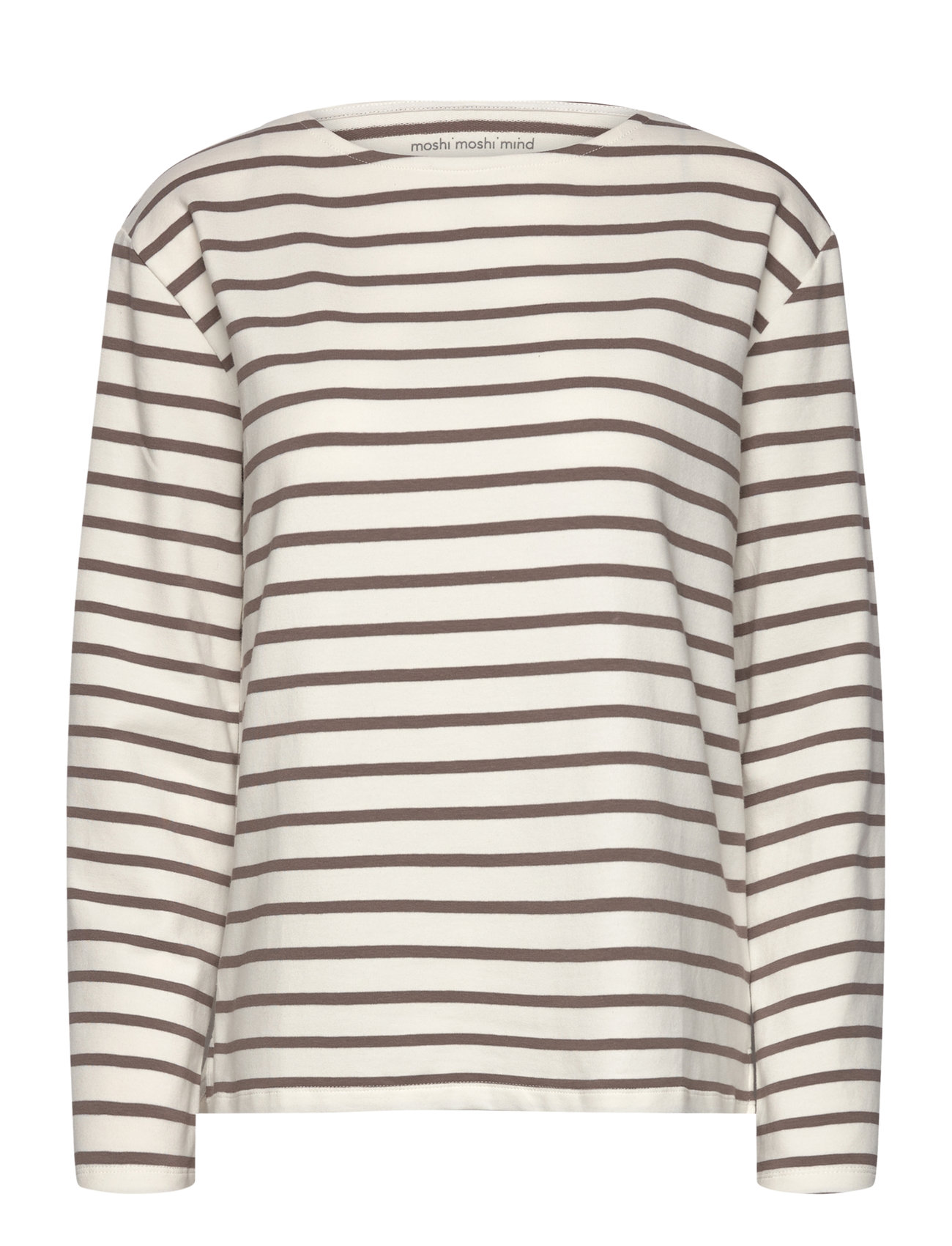 Blessed Sweatshirt Stripe Tops T-shirts & Tops Long-sleeved Cream Moshi Moshi Mind