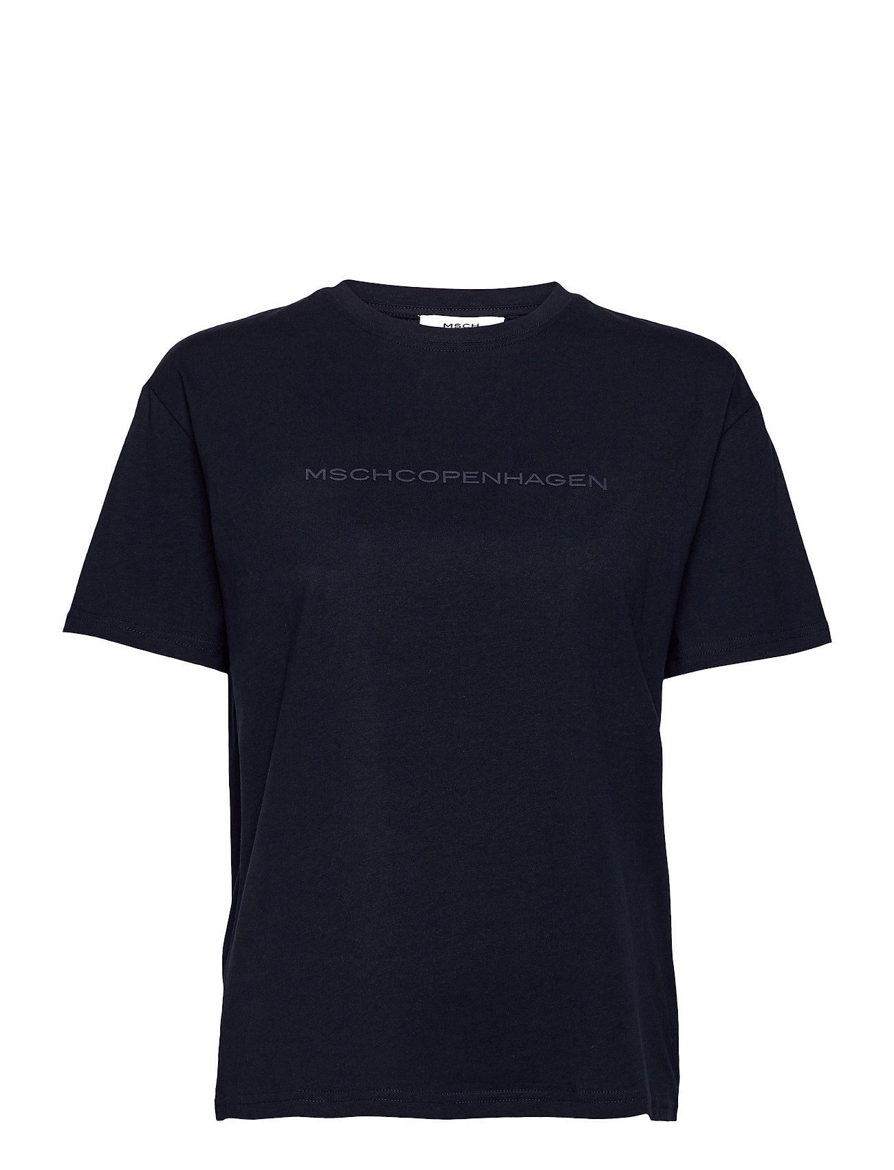 Liv Organic Logo Tee T-shirts & Tops Short-sleeved Svart MOSS COPENHAGEN
