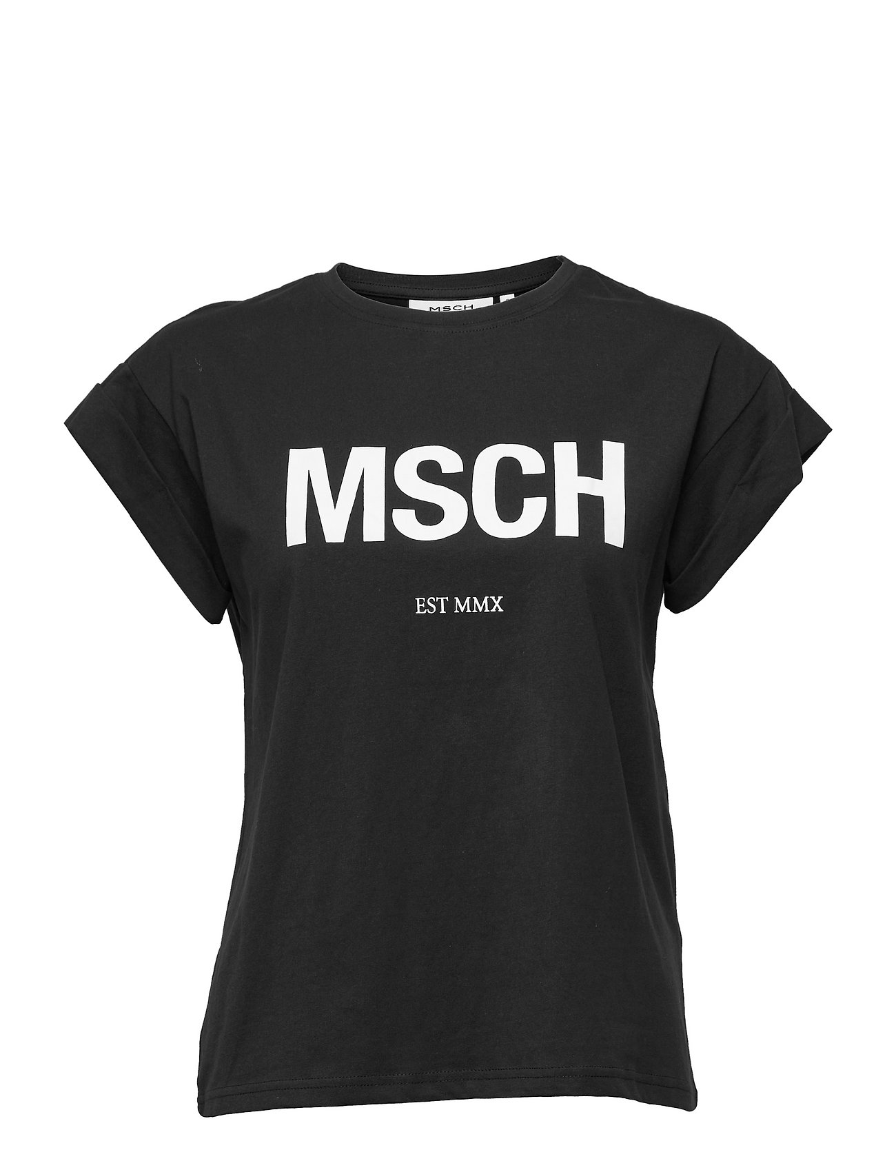 Alva Organic Msch Std Tee T-shirts & Tops Short-sleeved Svart MOSS COPENHAGEN