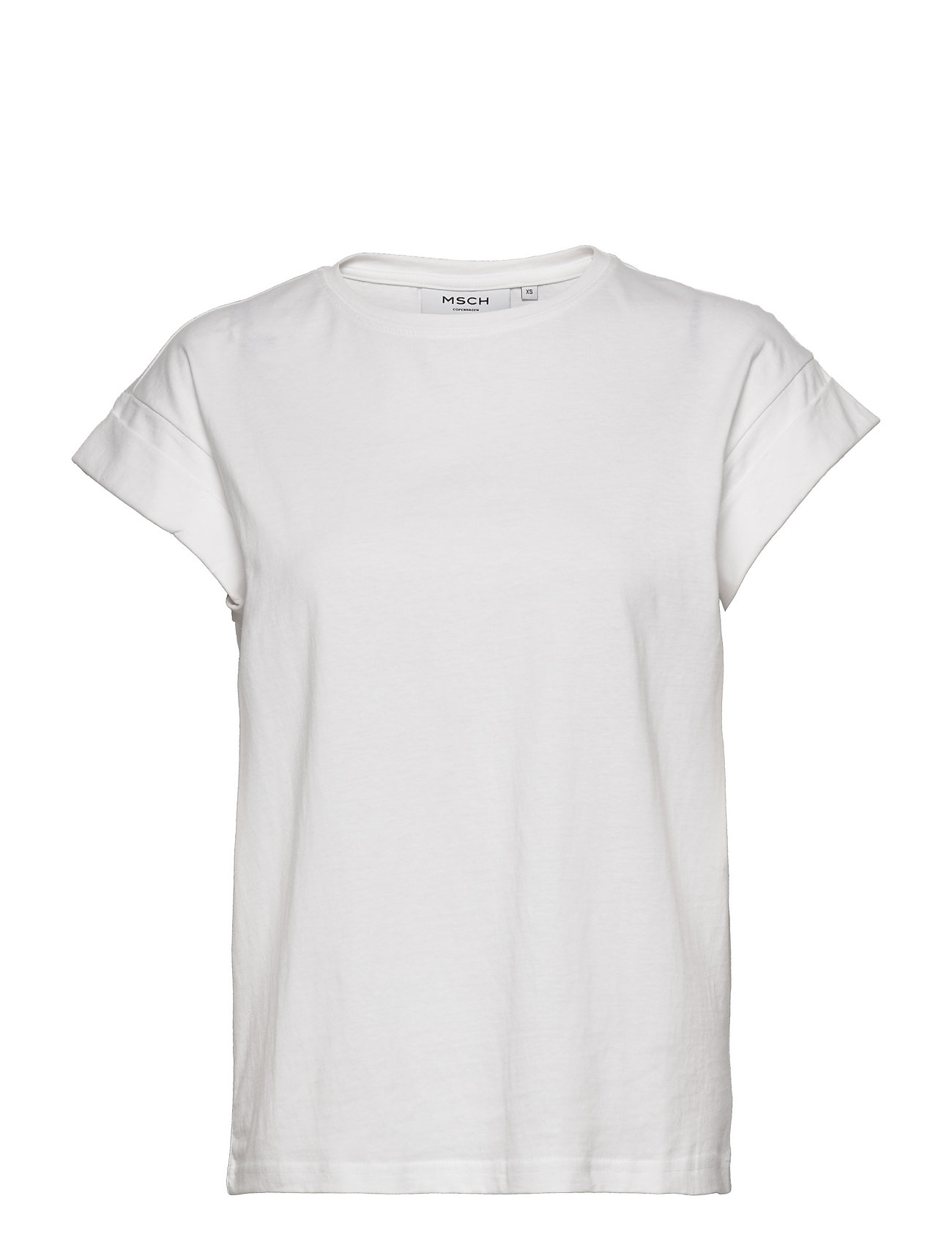 Alva Organic Std Tee T-shirts & Tops Short-sleeved Vit MOSS COPENHAGEN
