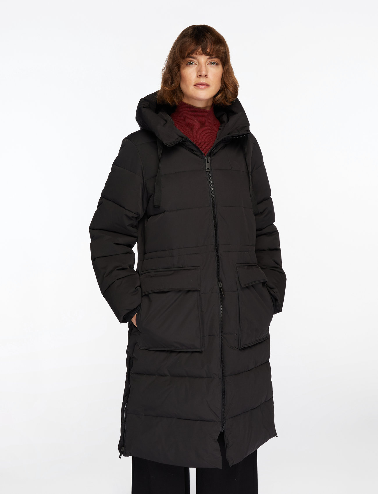 Hooded Moss Copenhagen Coat MSCH Copenhagen Mschpavinaria Zip