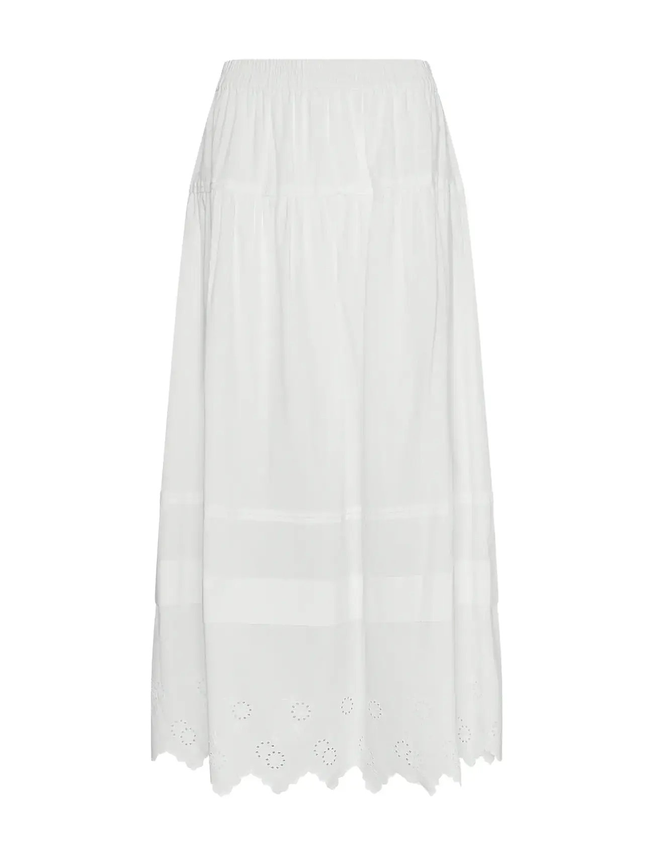 Mschethel Olisa Hw Skirt Skirts Knee-length & Midi Skirts White MSCH Copenhagen
