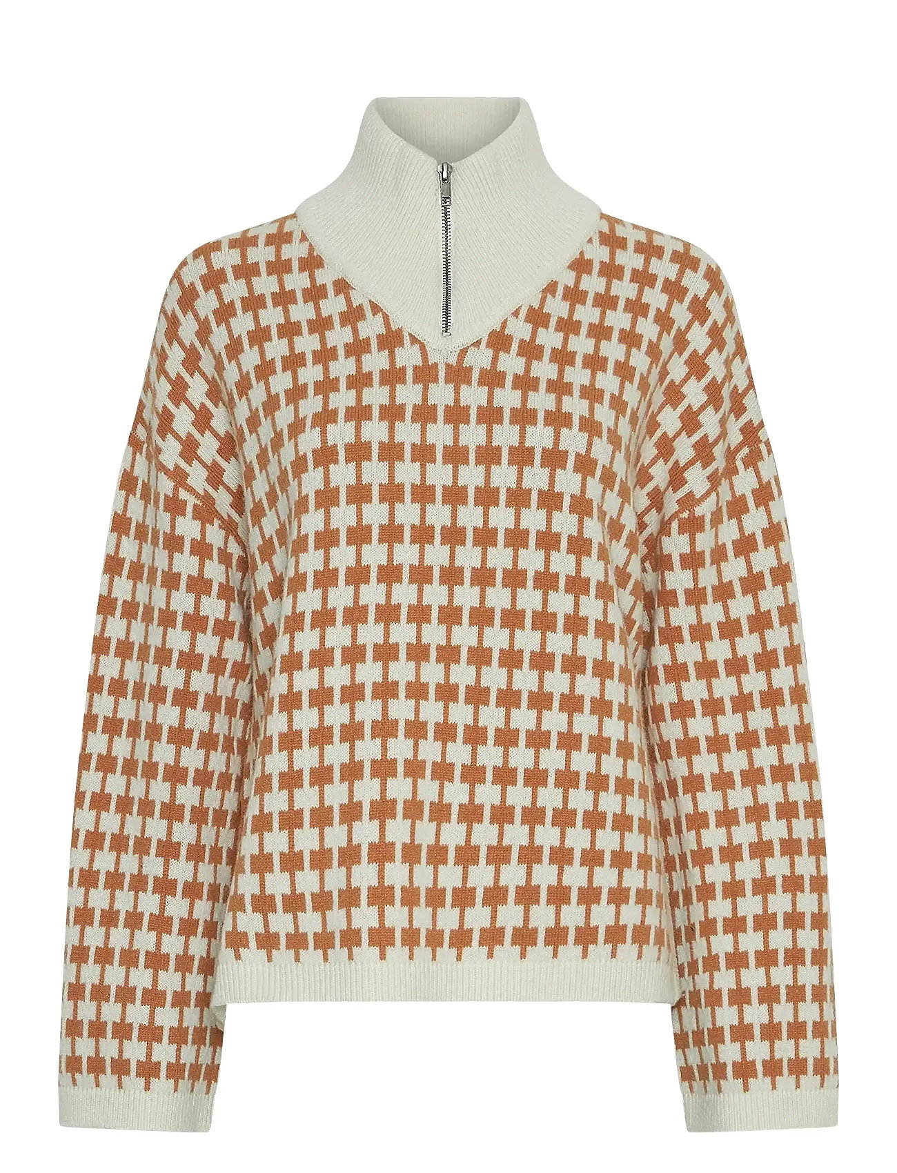 MSCH COPENHAGEN Mschamaria Zip Pullover Orange - M/L - Damen