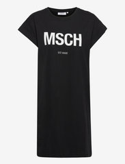 MOSS COPENHAGEN - Alvidera Organic MSCH EST Dress - vasaras kleitas - black/white - 0