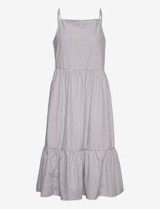 Adara SL Dress AOP - sommerkjoler - egret stripe