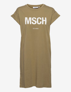 Alvidera Organic MSCH EST Dress - sommerkjoler - aloe/egret