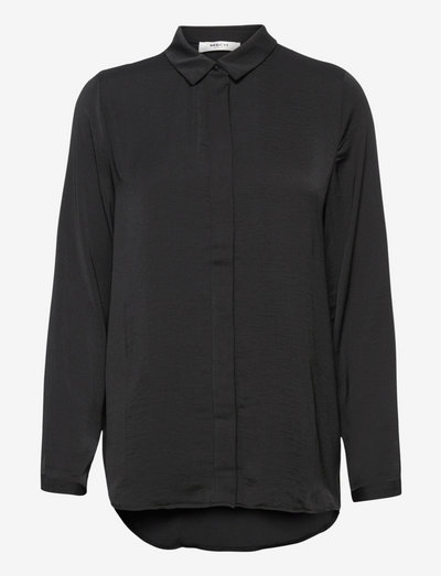 Blair Polysilk Shirt - krekli ar garām piedurknēm - black
