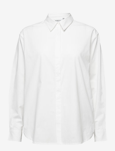 Olisa Haddis LS Shirt - džinsa krekli - bright white
