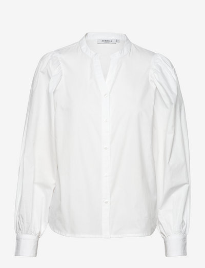 Haddis LS V-Neck Shirt - blūzes ar garām piedurknēm - bright white