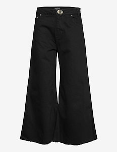 CHLOE CROPPED JEANS - wide leg jeans - black