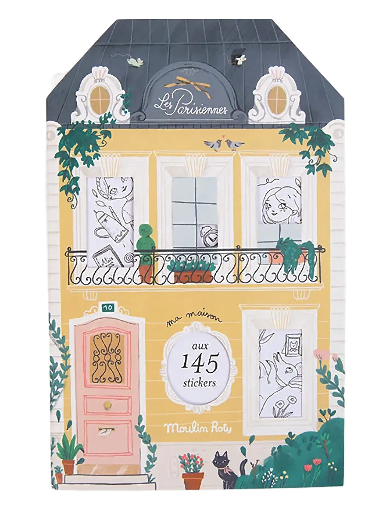 Colouring Book With 145 Stickers - Les Parisiennes Toys Creativity Drawing & Crafts Drawing Coloring & Craft Books Multi/patterned Moulin Roty