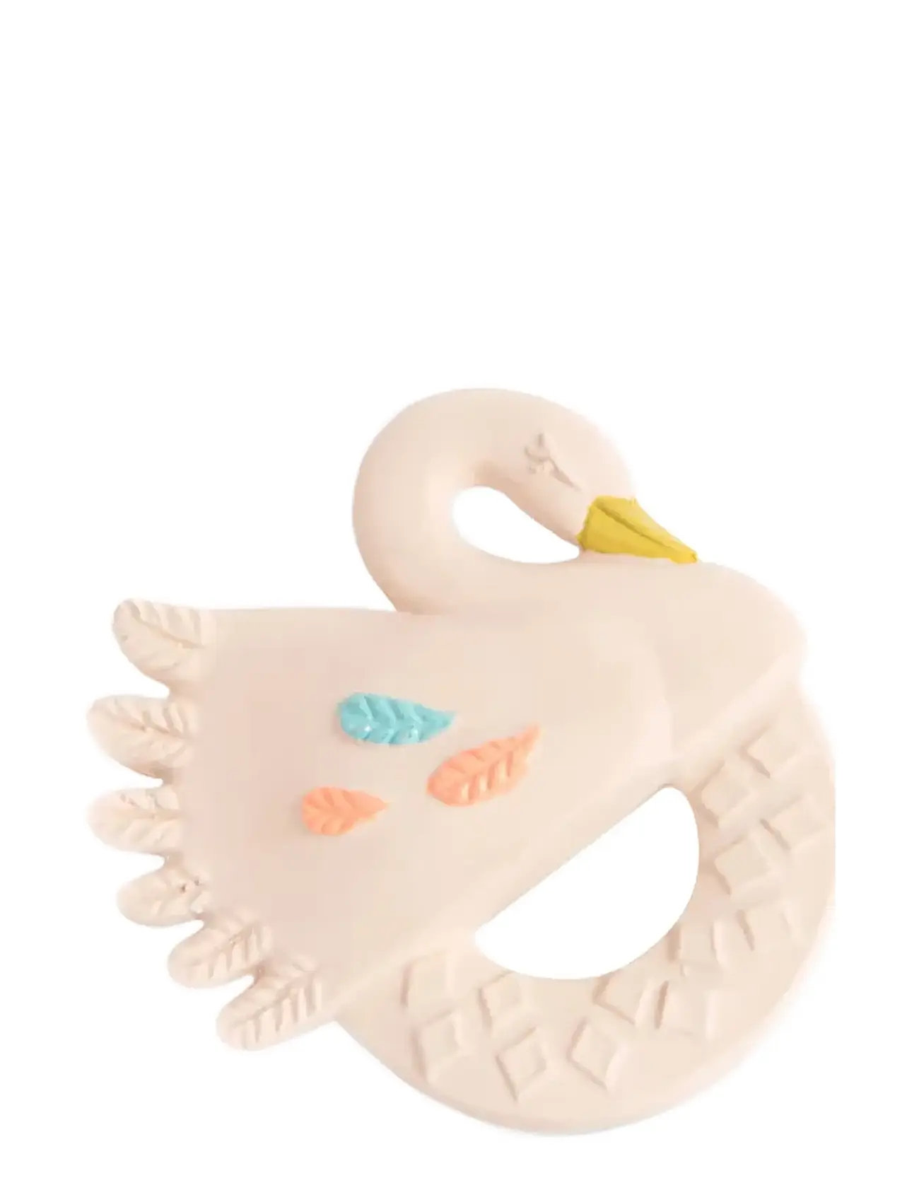Teether - Rubber Swan - La Petite Ecole De Danse Toys Baby Toys Teething Toys Pink Moulin Roty