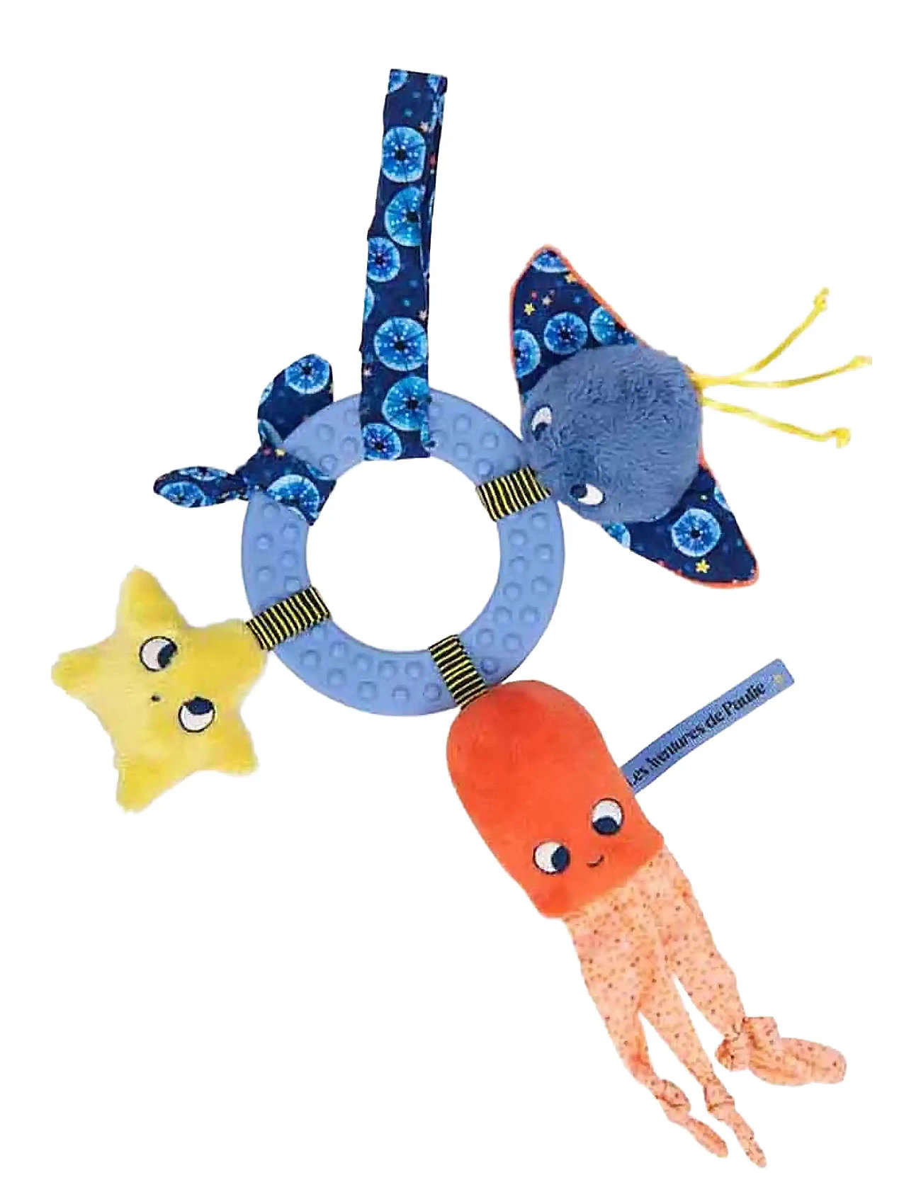 Activity Rattle With Ocean Animals - Les Aventures De Paulie Toys Baby Toys Rattles Multi/patterned Moulin Roty