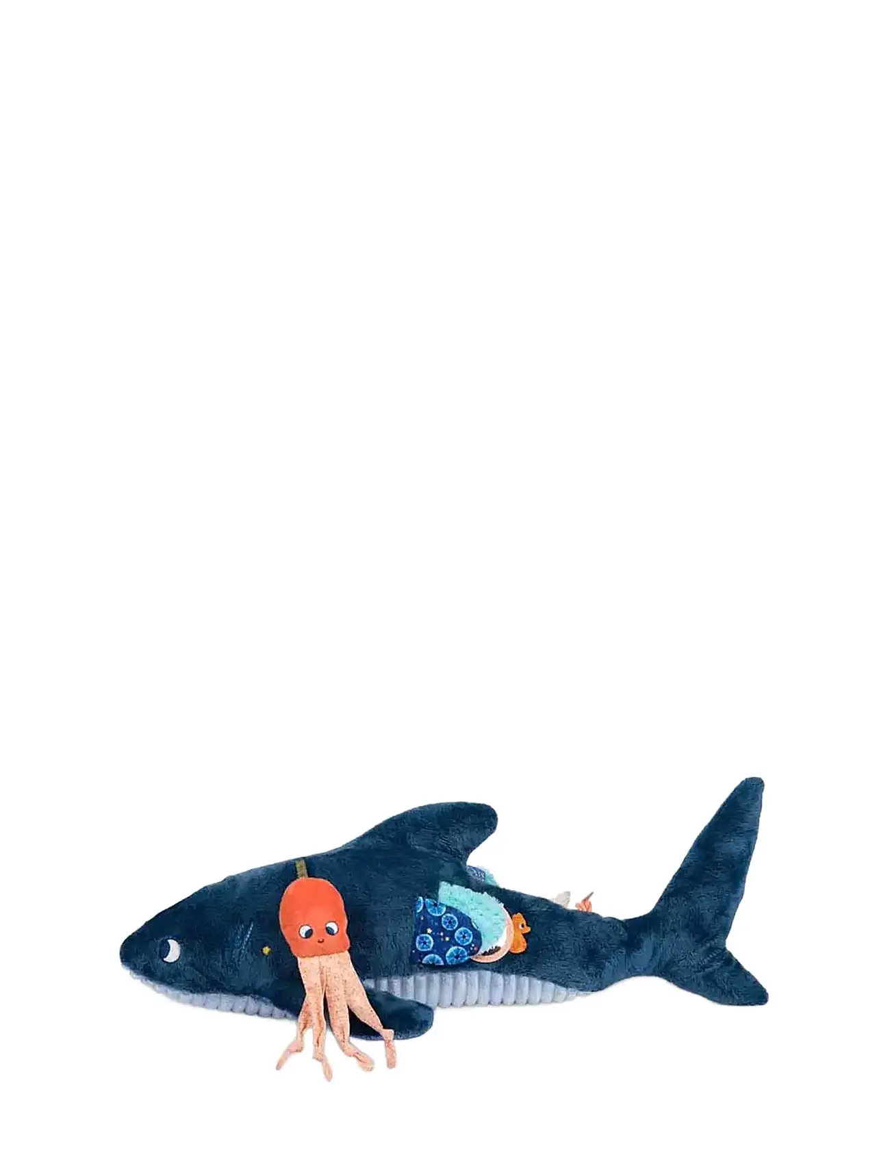 Large Activity Shark 58 Cm - Les Aventures De Paulie Toys Soft Toys Stuffed Animals Multi/patterned Moulin Roty