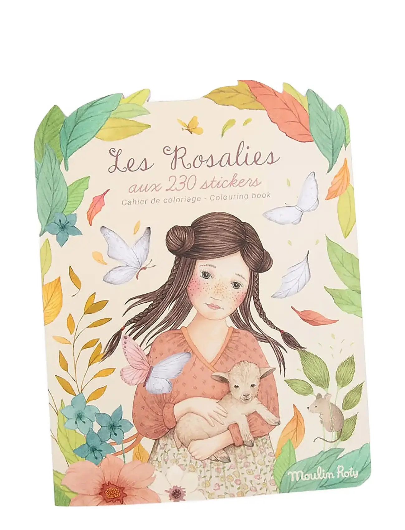 Colouring Book With Stickers - Les Rosalies Toys Creativity Drawing & Crafts Drawing Coloring & Craft Books Multi/patterned Moulin Roty