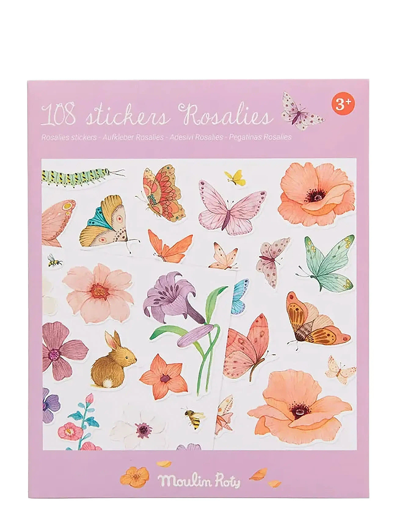 Moulin Roty 108 Stickers - Les Rosalies, One Size, Multi/patterned, Håndværk > Klistermærker, Børn