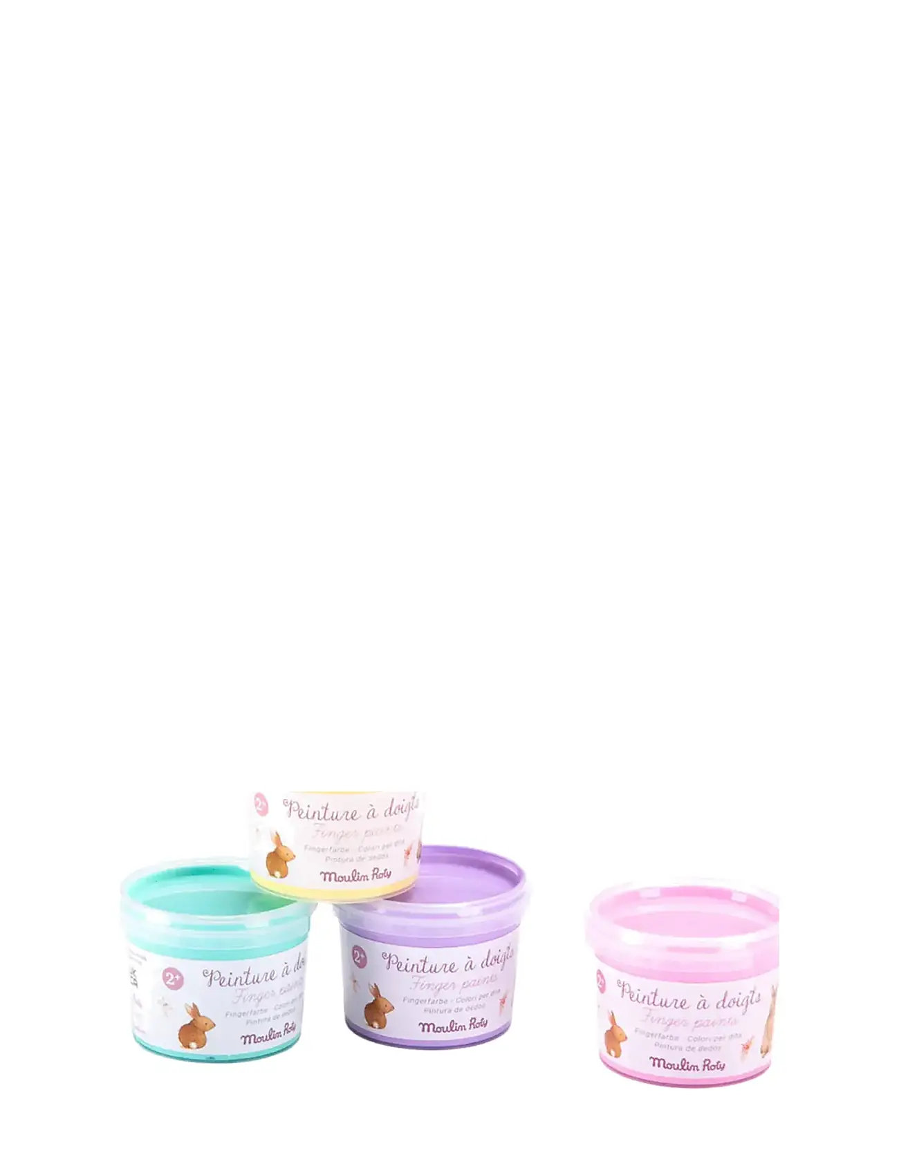 Finger Paint - Pastel 4X100G - Les Rosalies Toys Creativity Drawing & Crafts Drawing Paints Multi/patterned Moulin Roty