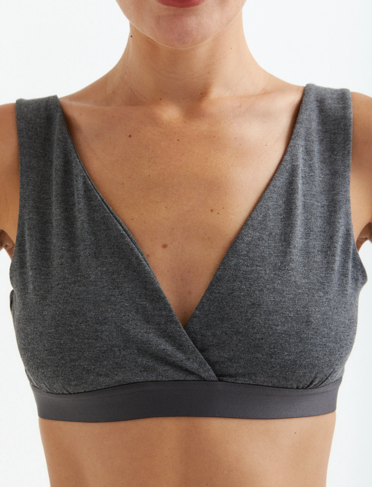 Movesgood Bamboo Soft Bra, M, Grey, Bløde Bh'Er > Bh'Er Uden Bøjle, Dame