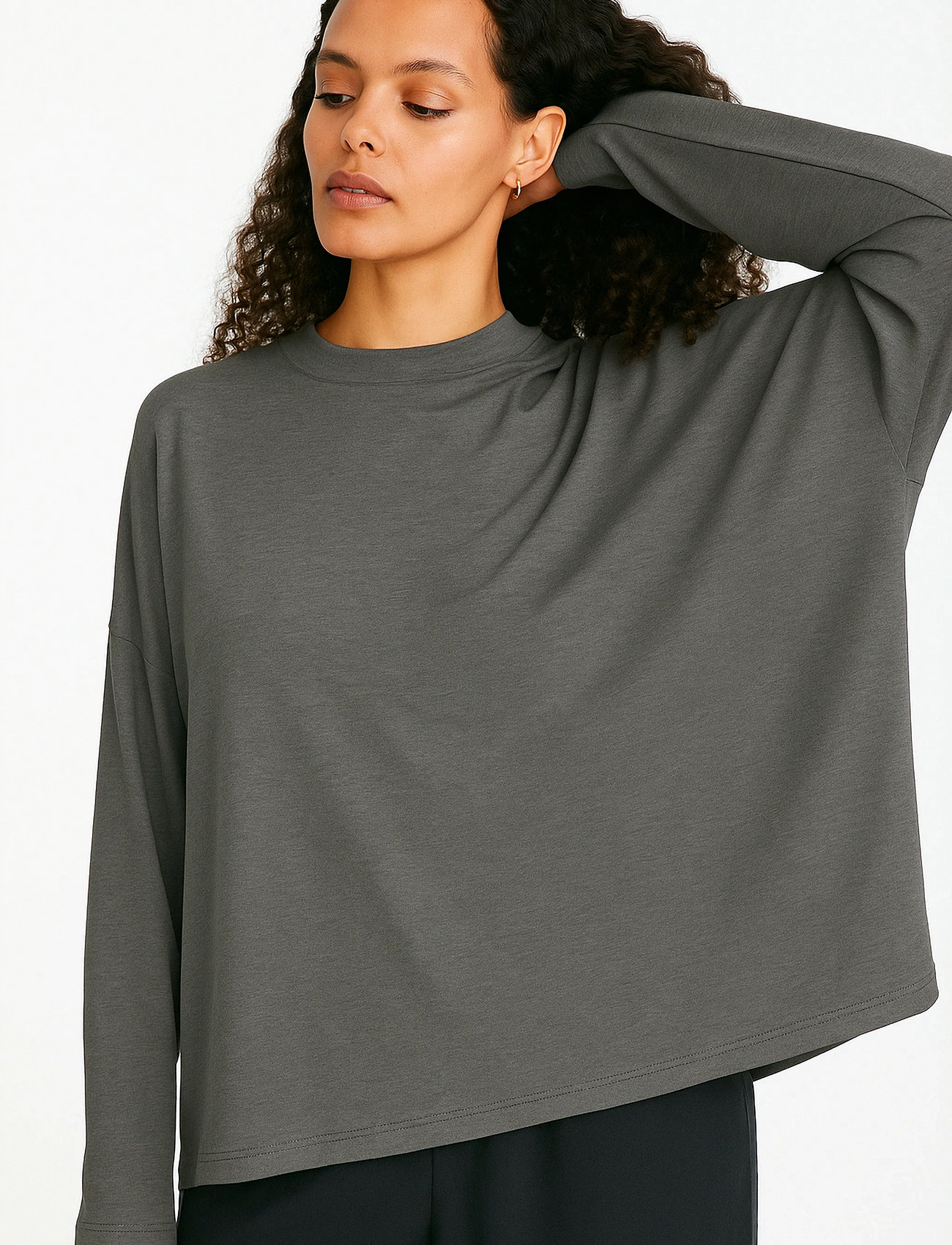 Movesgood Carro, S/M, Grey, T-Shirts & Toppe > Langærmede, Dame
