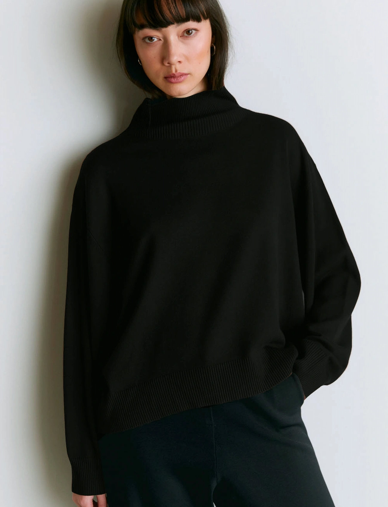 Movesgood Carry Turtleneck, S, Black, Strik > Rullekrave, Dame