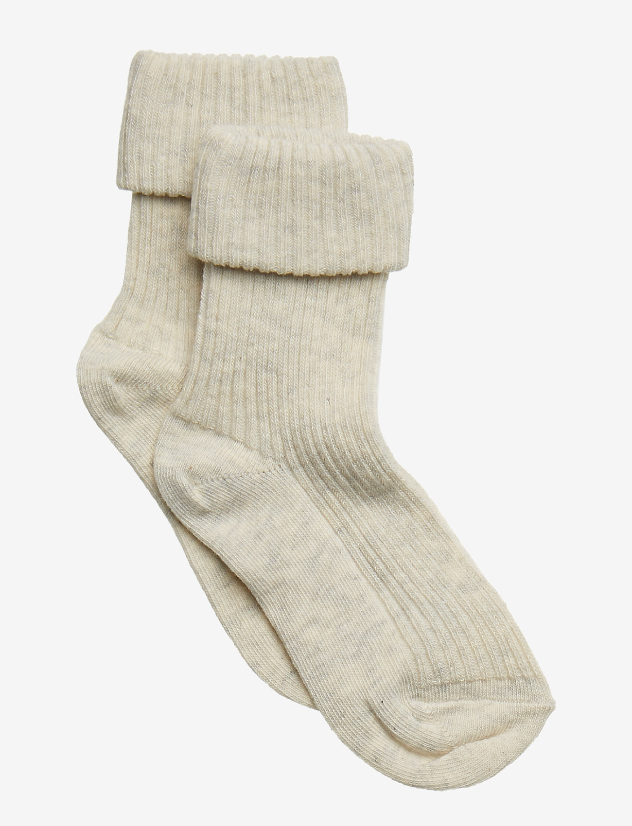 mp Denmark - Cotton rib baby socks - sokken - creme marl - 0