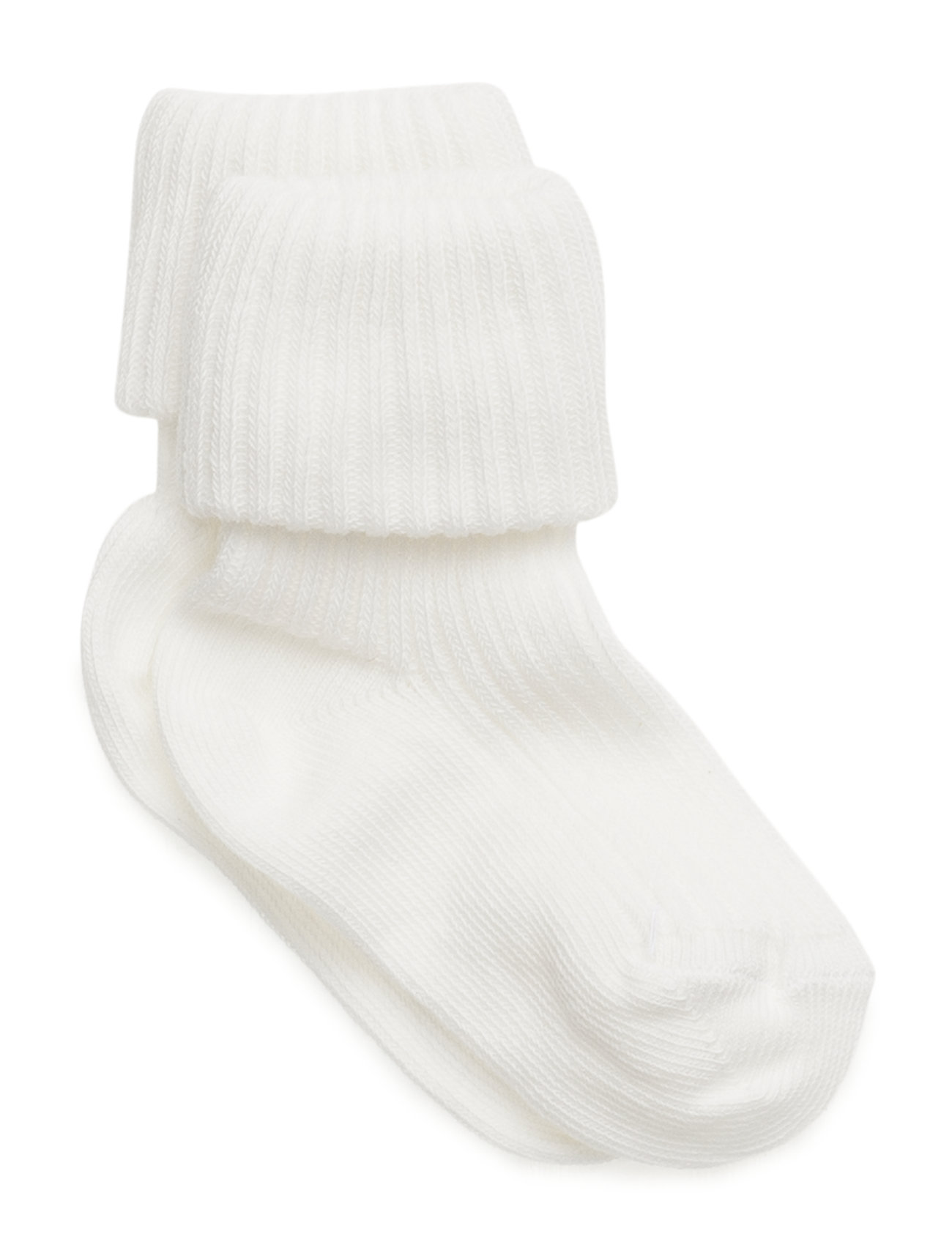 Cotton Rib Baby Socks Night & Underwear Socks Valkoinen Mp Denmark, mp Denmark