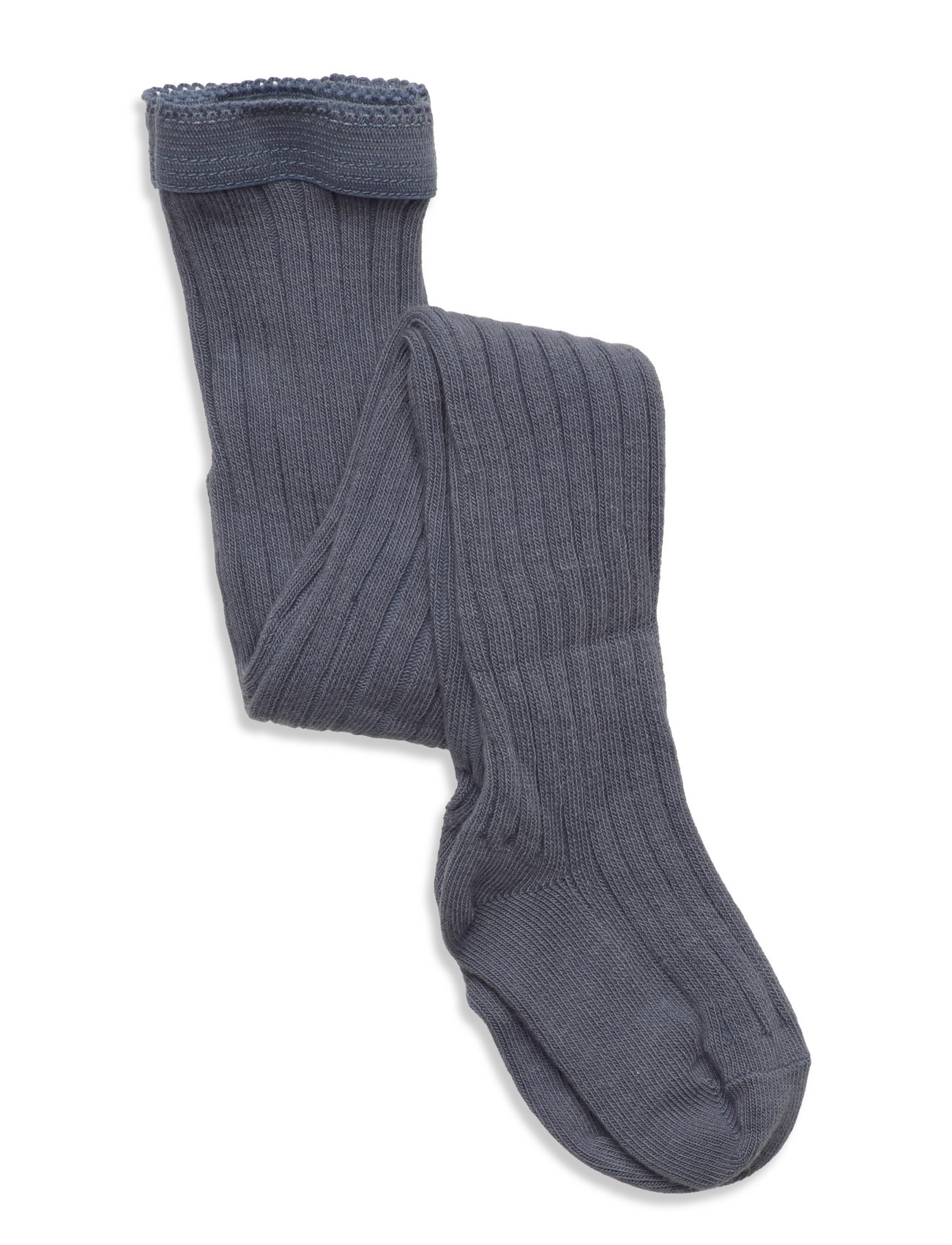 MP 130 Bomuld Rib Strømpebukser 4222 Dusty Blue str. 0-6 mdr/60 cm