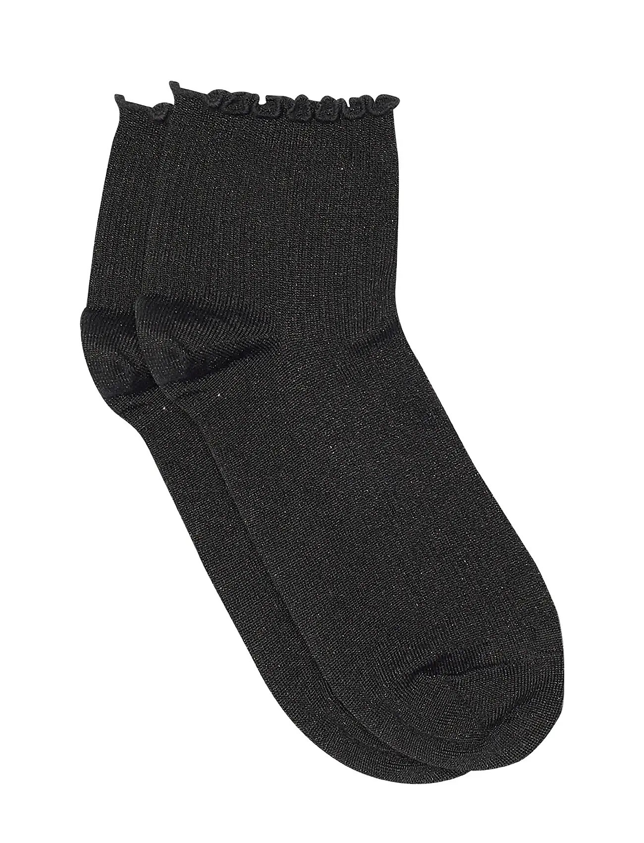 mp Denmark Lis Glitter Short Socks, 37/39, Black, Sokker > Footies-Ankelsokker, Dame