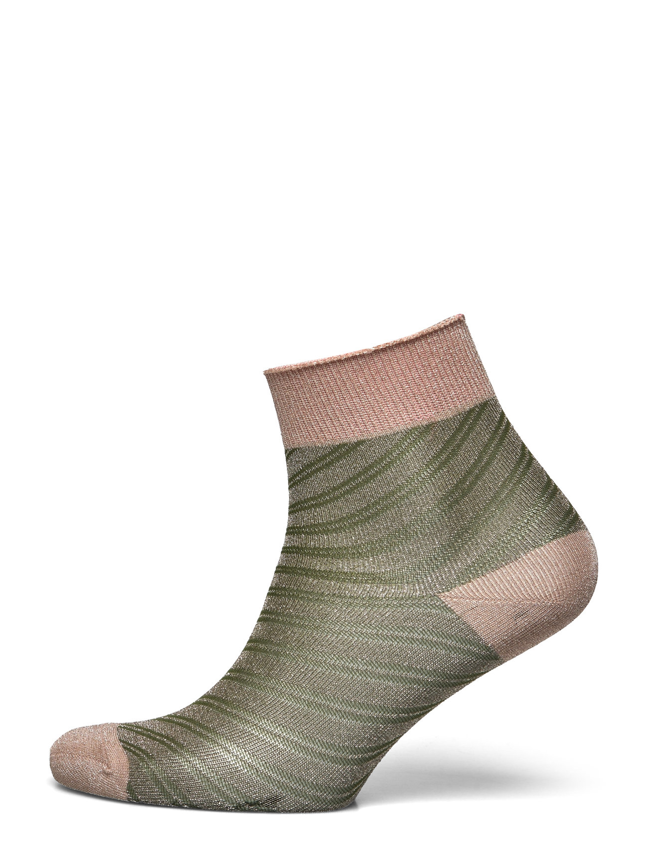 Elisa Glitter Short Socks Lingerie Socks Footies-ankle Socks Khaki Green Mp Denmark