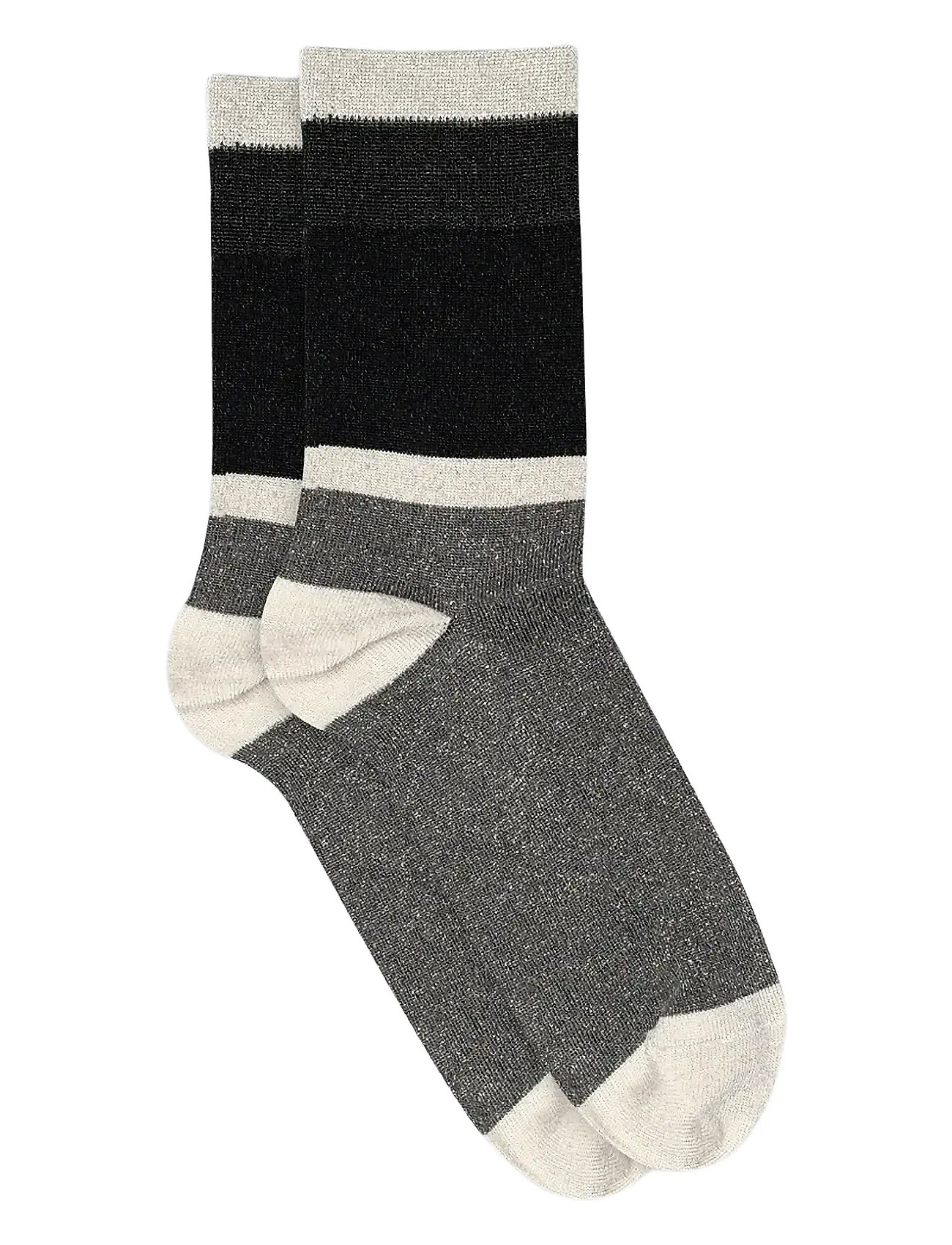 mp Denmark Elisabeth Glitter Socks, 37/39, Grey, Sokker > Almindelige Sokker, Dame