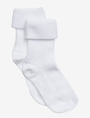 Cotton rib baby socks - WHITE