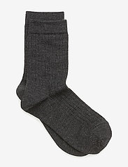 Wool rib socks - 497/DARK GREY