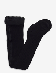 Cotton rib tights - 8/BLACK