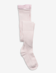 Cotton rib tights - CHERRY BLOSSOM