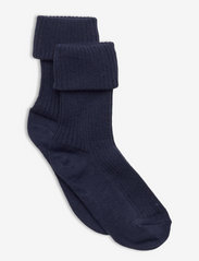 Cotton rib baby socks - INDIGO BLUE
