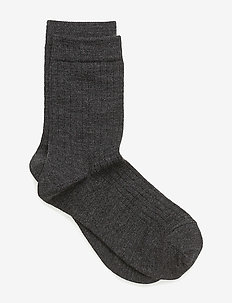 Wool rib socks - sokker & undertøy - 497/dark grey