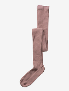 Cotton rib tights - strümpfe & unterwäsche - rose grey