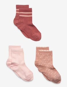 Ella 3-pack socks - socks & underwear - guava