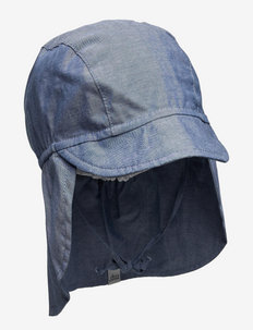 Matti summer hat w.neck shade - saules cepures - stone blue